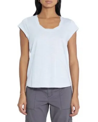 Buy Social Standard By Sanctuary Ladies Short Sleeve Amber Scoop Neck Tee XL  Blue • 8.48£