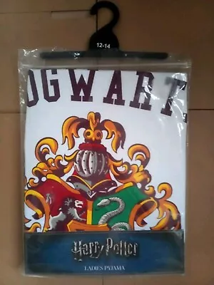 Buy Ladies Harry Potter Hogwarts Pyjamas Size 12+14 100% Cotton New • 15£