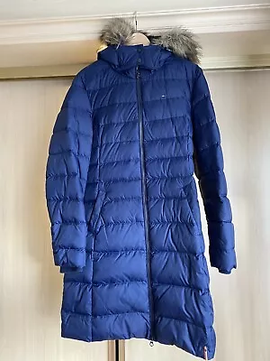 Buy Tommy Hilfiger Puffer Down Jacket Coat With Detachable Hood With Fur Size XL • 90£