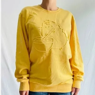 Buy Pusheen Cat Yellow Embossed Baking Sweater Sweatshirt Shirt Small Winter 2019 • 14.17£