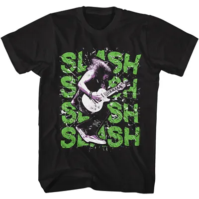 Buy Slash Repeat Jamming On Stage Glass Break Men's T Shirt Metal Band Music Merch • 39.89£