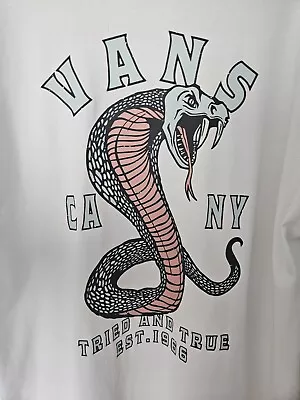 Buy Vans Mens White Snake Classic Fit Extra Large Xl T-Shirt 100% Cotton  • 9.99£