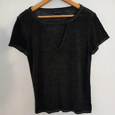Buy Rock & Republic Sheer Top Women's XS Extra Small Short Sleeve Black • 5.66£