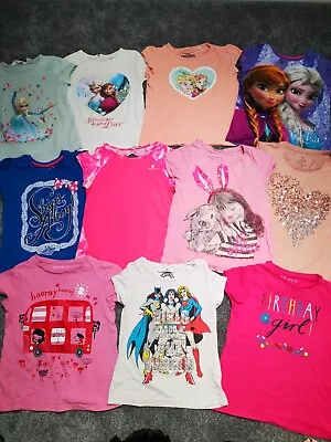 Buy Next/ M&S/H&M/Disney/Nutmeg Girls Frozen Bundle T-Shirts Tops X11 4-6Years • 8.99£
