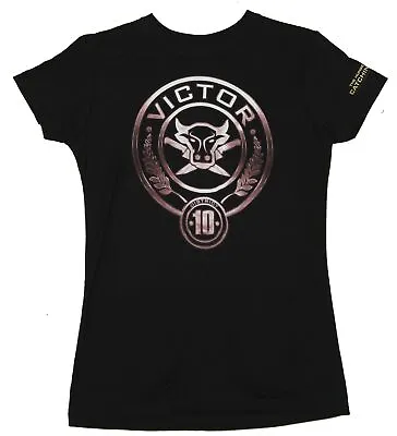 Buy Hunger Games Juniors Girls T-Shirt - District 10 Victor Bull And Knife Pic • 10.42£