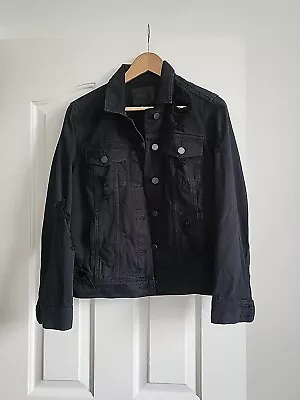 Buy Paige Black Denim Ripped Distressed Jacket Size Rrp S £260 • 25£