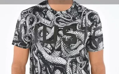 Buy Just Cavalli Mens Snake Print T-Shirt Black / White  XL ,rrp £190 Used Twice • 40.50£