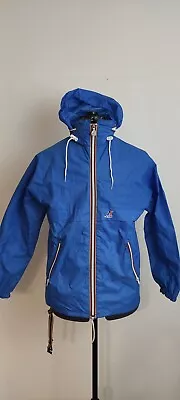 Buy K Way Mens Super Lightweight Thin Rain Jacket Coat Blue Hooded Size M • 9.99£