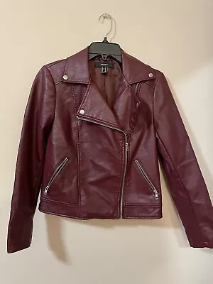 Buy Women’s LEATHER JACKET Maroon/Dark Red Gorgeous Rich Looking Faux Leather Jacket • 66.31£