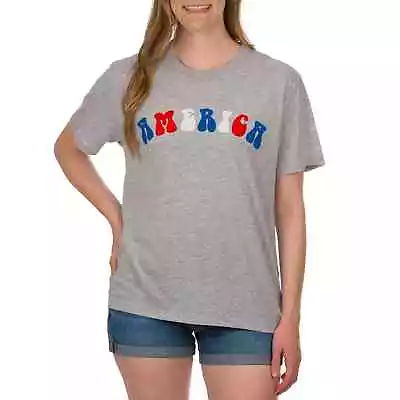 Buy Spirit Of America Women's PatrioticAmericana Short Sleeve Graphic T-Shirt Large • 14.20£