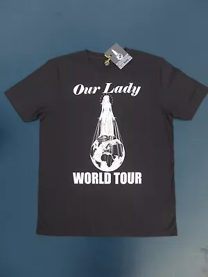 Buy Our Lady World Tour Tshirt XLARGE Hand Screen Printed Black Organic Tshirt  • 20£