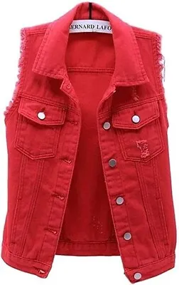 Buy Women Ladies Sleeveless Slim Fit Waistcoat Simple Style Jacket Button Up Top • 17.92£