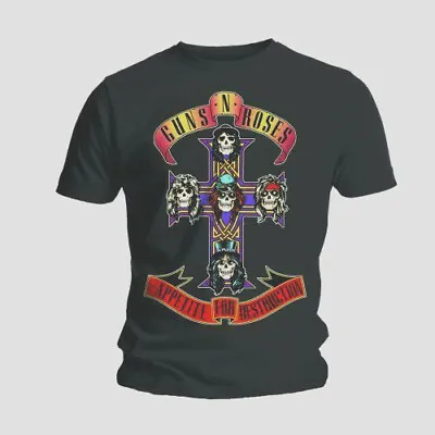 Buy Guns N Roses T Shirt Appetite For Destruction Official Black Mens Tee Rock Slash • 14.88£