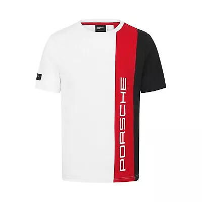 Buy Porsche Penske Motorsport Official Stripe Team T-Shirt White Red Free UK Ship • 46.50£