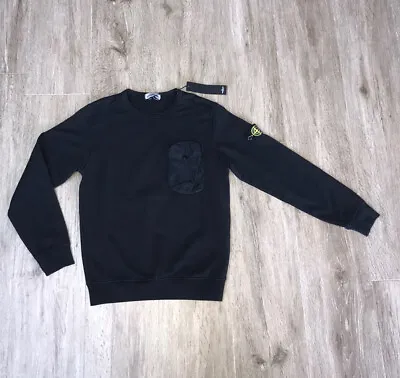 Buy Stone Island Boys Logo Black Sweater / Jumper Age 8 Yrs BNWT • 90£
