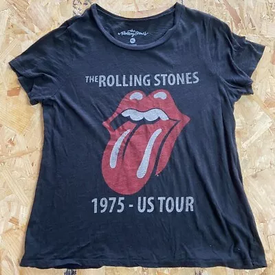 Buy The Rolling Stones T Shirt Grey Extra Large XL Slim Fit Mens 1975 US Tour  Music • 8.99£