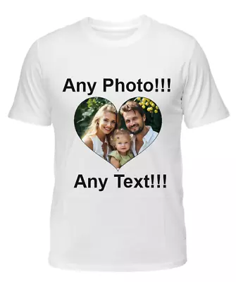 Buy Personalised Custom T Shirt Photo Logo Printed Women Men Kids Stag Do Hen Party • 12.99£
