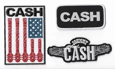 Buy Lot Of 3 JOHNNY CASH Woven IRON-ON PATCHES 100% Official Licensed Merch • 7.99£