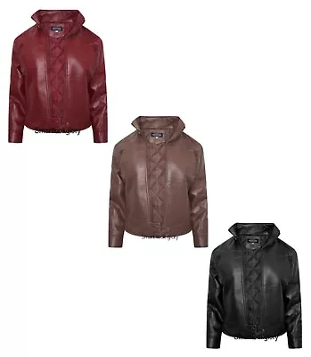 Buy PU Soft Leather Jacket Coat Outwear For Girls And Boys • 7.99£