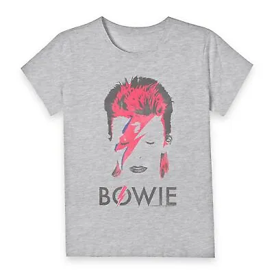Buy Official David Bowie Aladdin Sane Distressed Women's T-Shirt • 10.79£