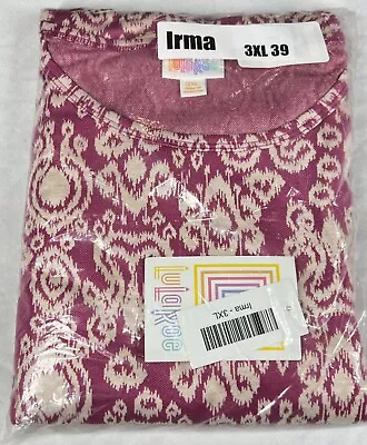 Buy Women's LuLaRoe Irma Top T Shirt Loose High Low Tunic Mid Sleeves Size 3XL 39 • 3.15£