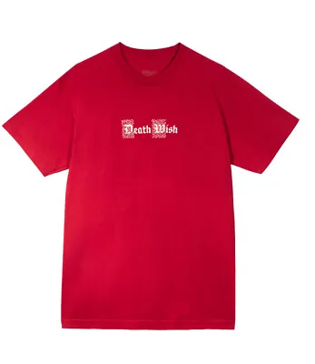 Buy Deathwish Skateboards Drop Cap Dark Red T Shirt Med, Large, Xl New Front Print • 19.95£