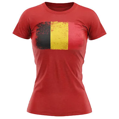 Buy Belgium Grunge Flag T Shirt Football Sports Event Soccer Fans Gifts Her Suppo... • 14.95£