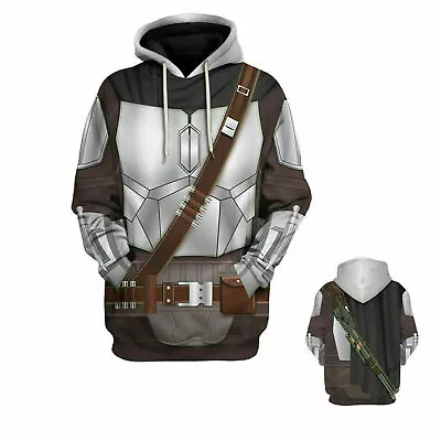 Buy Unisex Star Wars The Mandalorian Hoodie Pullover Sweatshirt Cosplay Jacket Coat  • 25.14£