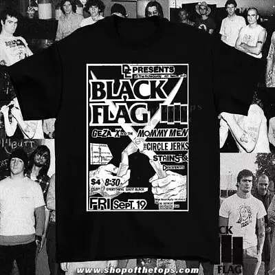Buy Black Flag Scissors Hardcore Punk T-shirt, Punk Rock Poster Design Tee • 18.99£
