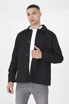 Buy Jacket Button Through Patch Pocket Coach Work Chore Cotton Brave Soul • 24£