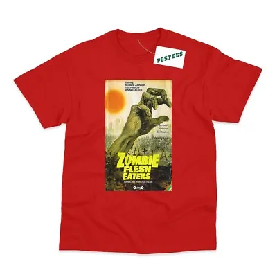 Buy Retro Movie Poster Style Zombie Flesh Eaters Direct To Garment Printed T-Shirt • 15.95£