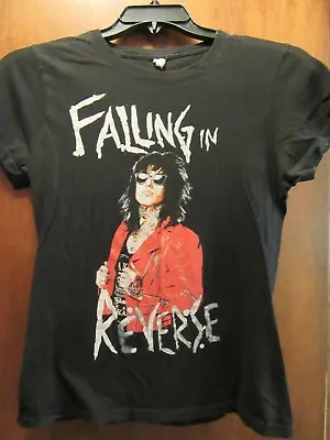 Buy Falling In Reverse- Girl's Cut Lic OOP- Black T-Shirt- Large • 27.02£