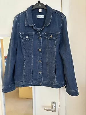 Buy Women’s Blue Denim Style Jacket Size 16 Petite (used) VGC • 8£