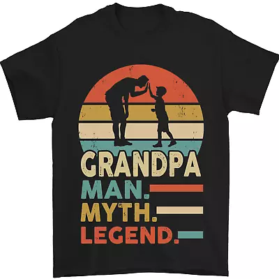 Buy Grandpa Man Myth Legend Funny Fathers Day Mens T-Shirt 100% Cotton • 8.49£