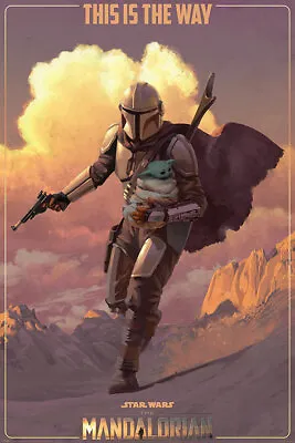 Buy STAR WARS THE MANDALORIAN ON RUN 91.5x61CM MAXI POSTER OFFICIAL LICENSED MERCH • 7.75£