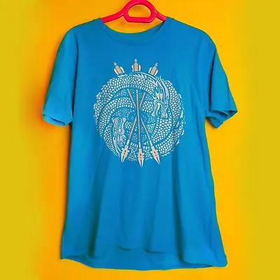 Buy Vintage Fanmade Overwatch Hanzo Shimada Clan T-shirt Bright Turquoise Blue M • 7£