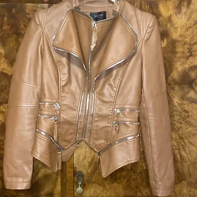 Buy Noemi Kent Paris Tan Faux Leather Jacket - Size M • 20£