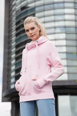 Buy CROSS NECK HOODIE Soft Cotton With Thumbholes Cowl Neck Many Colours All Sizes • 25.95£