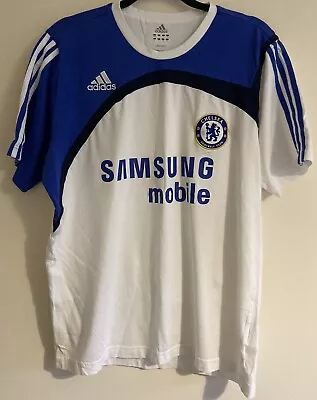 Buy Mens Chelsea FC 2007 Training Round Neck T-Shirt. Size L. White. Logo. PRISTINE • 18.95£