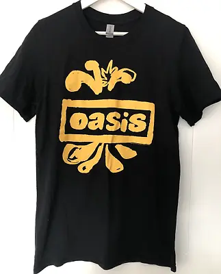 Buy OASIS Band T Shirt Black Yellow Short Sleeve Small S • 14.95£