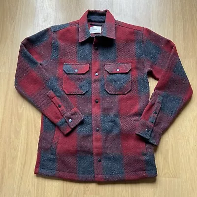 Buy Folk Clothing Lumber X Red Grey Black Check Overshirt Size 2 Small NEW RRP£220 • 59.95£