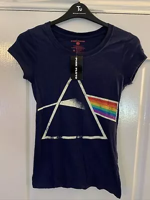 Buy Bnwt Ladies Official Pink Floyd, The Dark Side Of The Moon T Shirt. Navy Blue. M • 6.99£