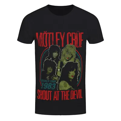 Buy Motley Crue T-Shirt Shout At The Devil 1983 Tour Rock Band Official Black New • 15.95£