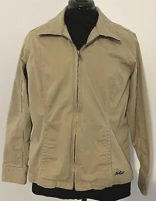 Buy  Dickies Khaki Zip Women M  Jacket Cotton Twill Unlined Beige Coat • 11.37£