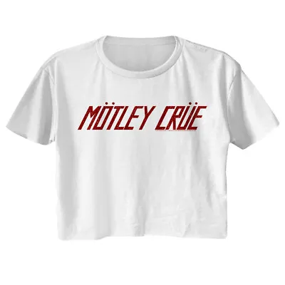 Buy Motley Crue Rock Band Logo Women's Crop T Shirt Album Concert Festival Top Merch • 28.02£
