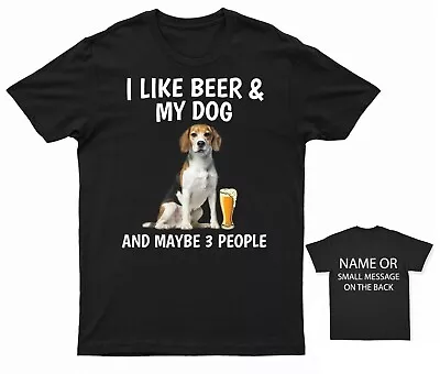 Buy I Like Beer My Dog And Maybe 3 People  Beagle Lover T-Shirt • 15.95£