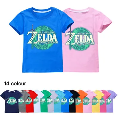 Buy The Legend Of Zelda Tears Of The Kingdom Kids T-shirt Short Sleeve T-shirts Top • 8.81£
