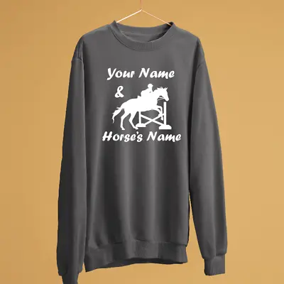 Buy Personalised Your Name Horse Name Sweatshirt Riding Equestrian Lovers Funny Gift • 13.99£