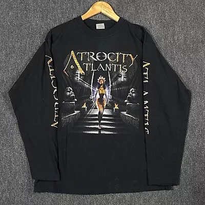 Buy Atrocity Atlantis Sonar Mens Large Long Sleeve T-Shirt Black Death Metal HTF • 68.30£
