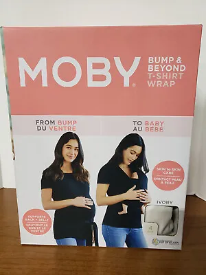 Buy Moby Bump & Beyond T-shirt Wrap, Ivory Size 4, New In Box, SHIPS FREE • 22.76£